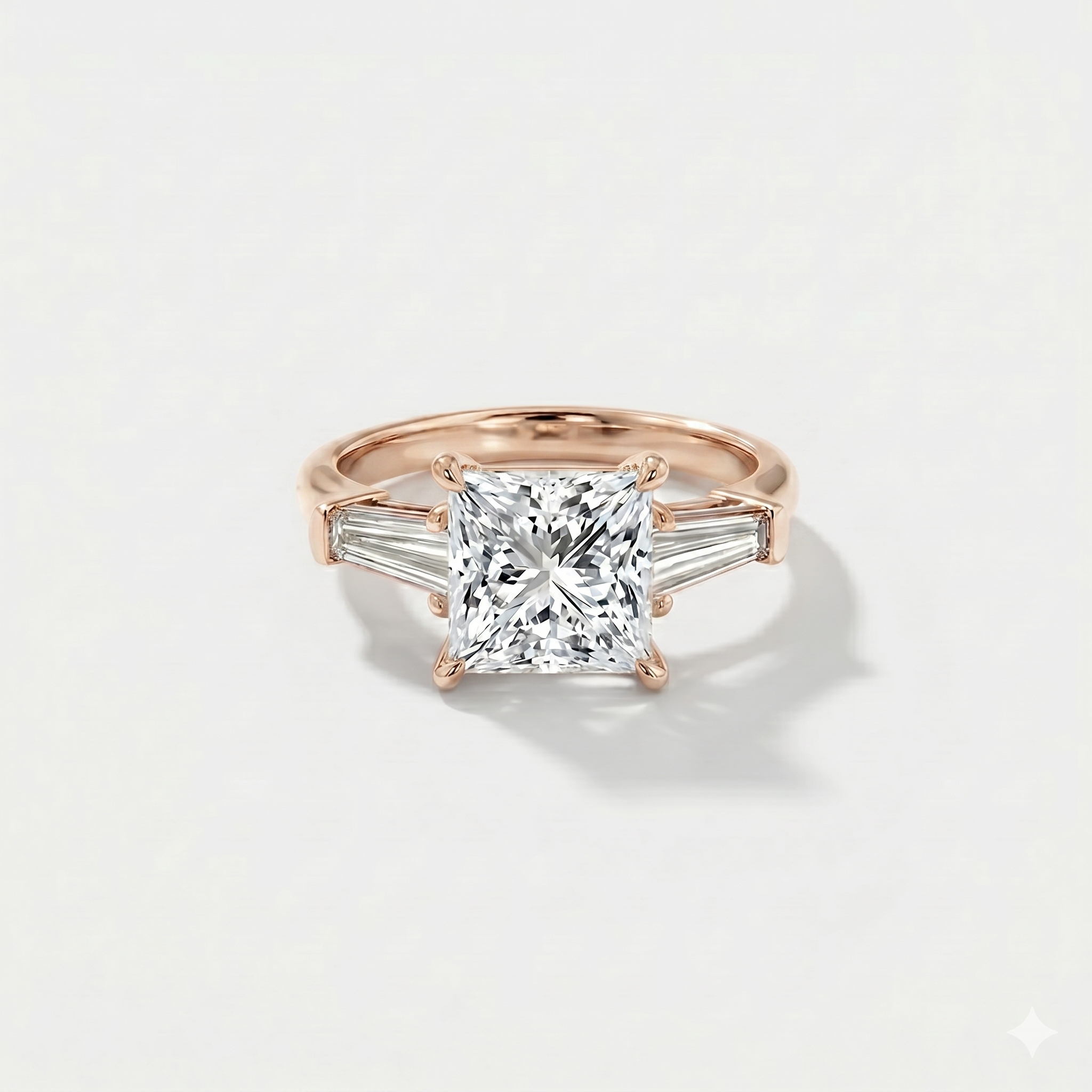 Tapered Baguette Lab Grown Diamond Engagement Ring
