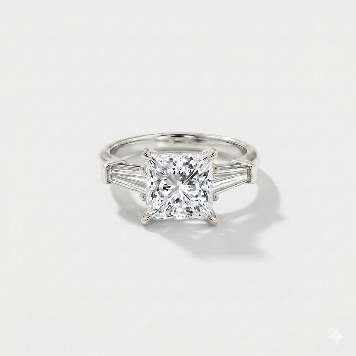 Tapered Baguette Lab Grown Diamond Engagement Ring