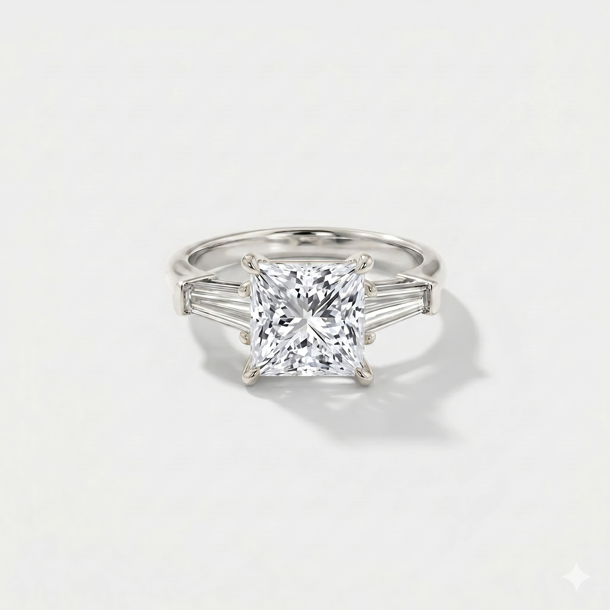 Tapered Baguette Lab Grown Diamond Engagement Ring