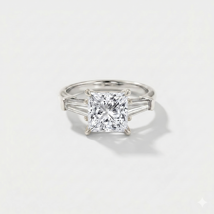 Tapered Baguette Lab Grown Diamond Engagement Ring
