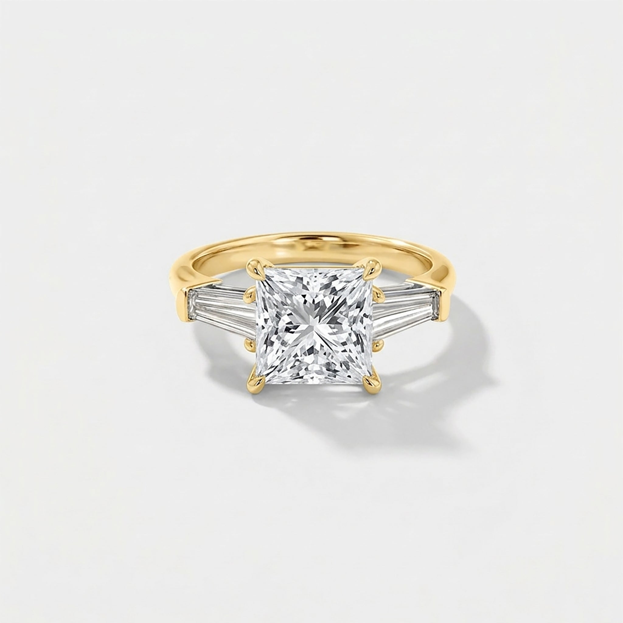 princess cut lab grown diamond engagement ring