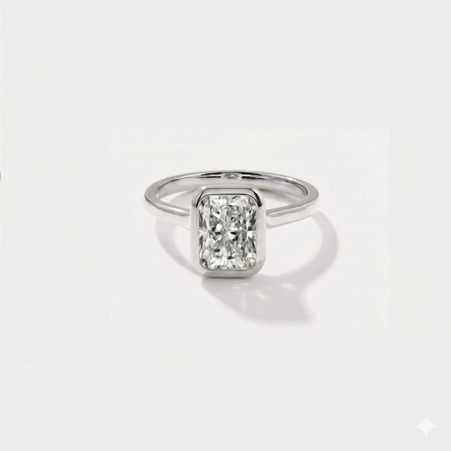 Bezel Lab Grown Diamond Engagement Ring