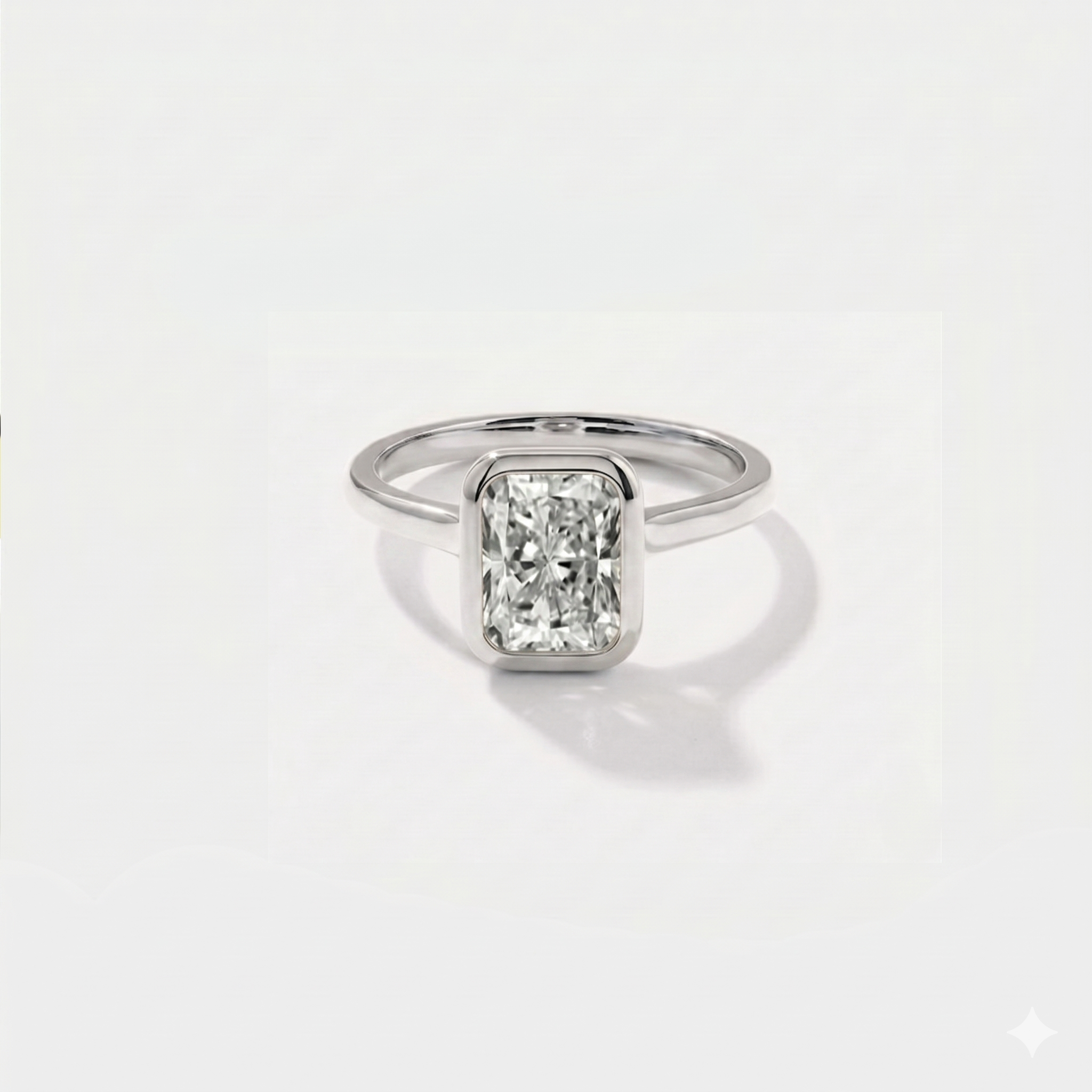Bezel Lab Grown Diamond Engagement Ring