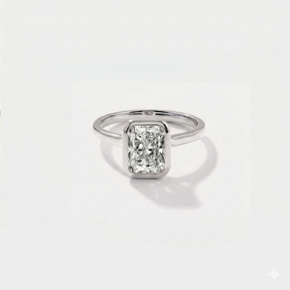 Bezel Lab Grown Diamond Engagement Ring
