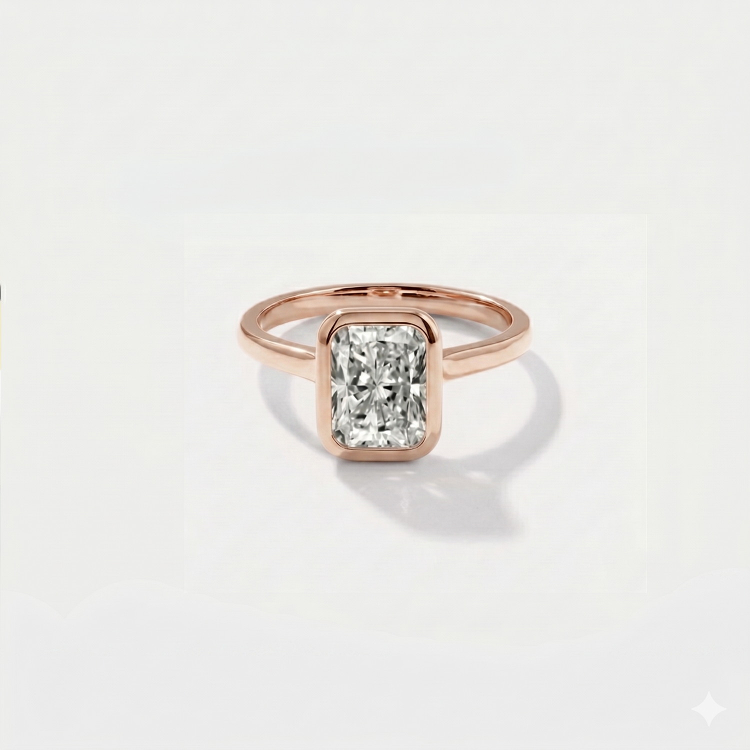 Bezel Lab Grown Diamond Engagement Ring