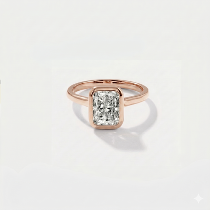 Bezel Lab Grown Diamond Engagement Ring