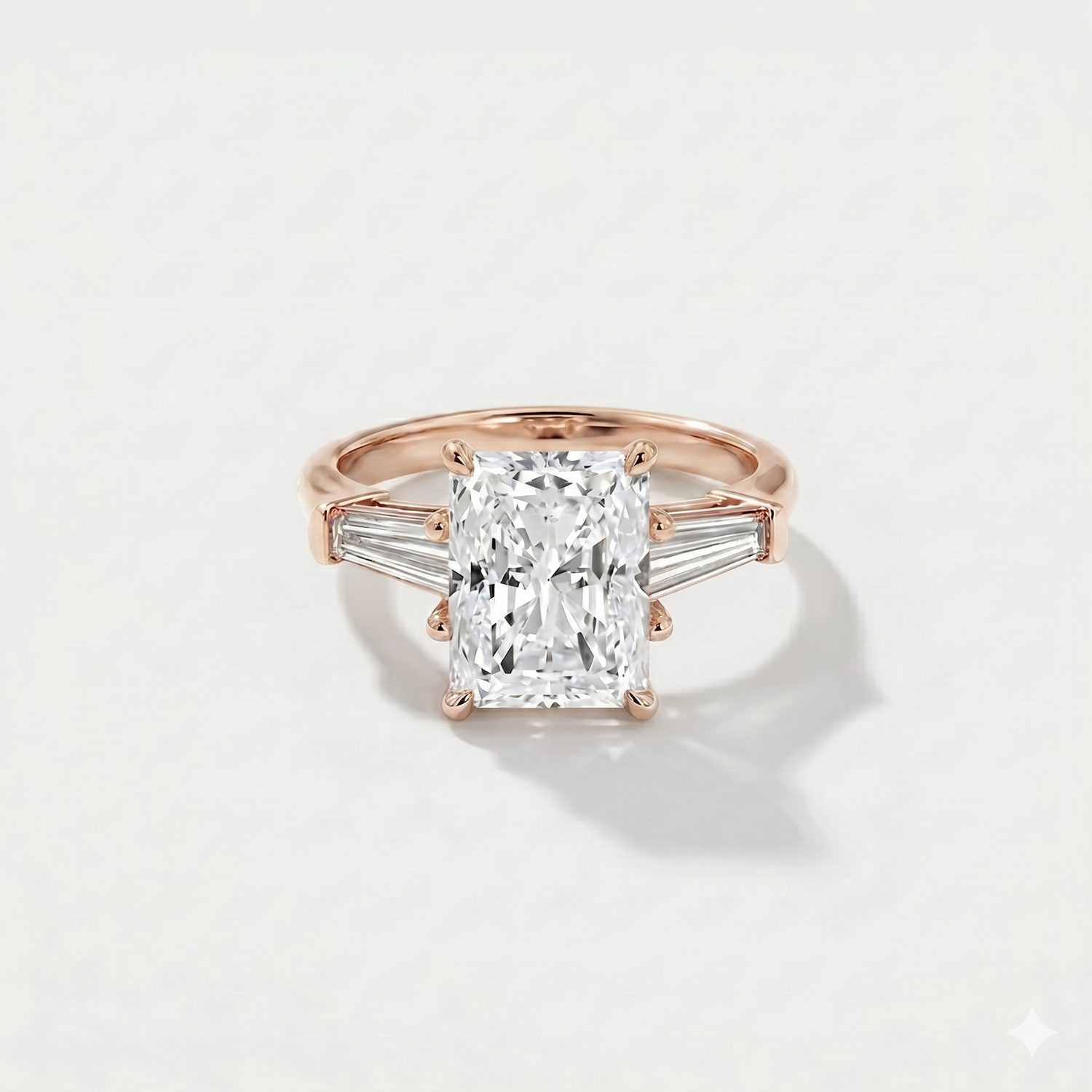 Tapered Baguette Lab Grown Diamond Engagement Ring