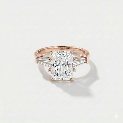 Tapered Baguette Lab Grown Diamond Engagement Ring