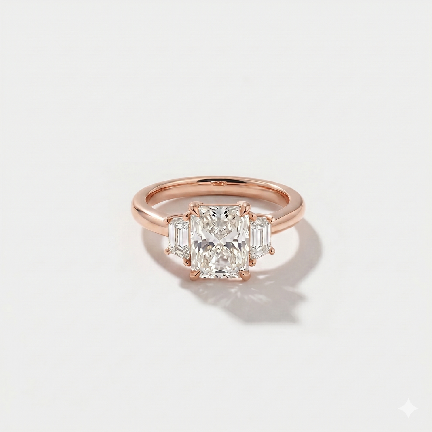 Three Stone Lab Grown Diamond Engagement Ring
