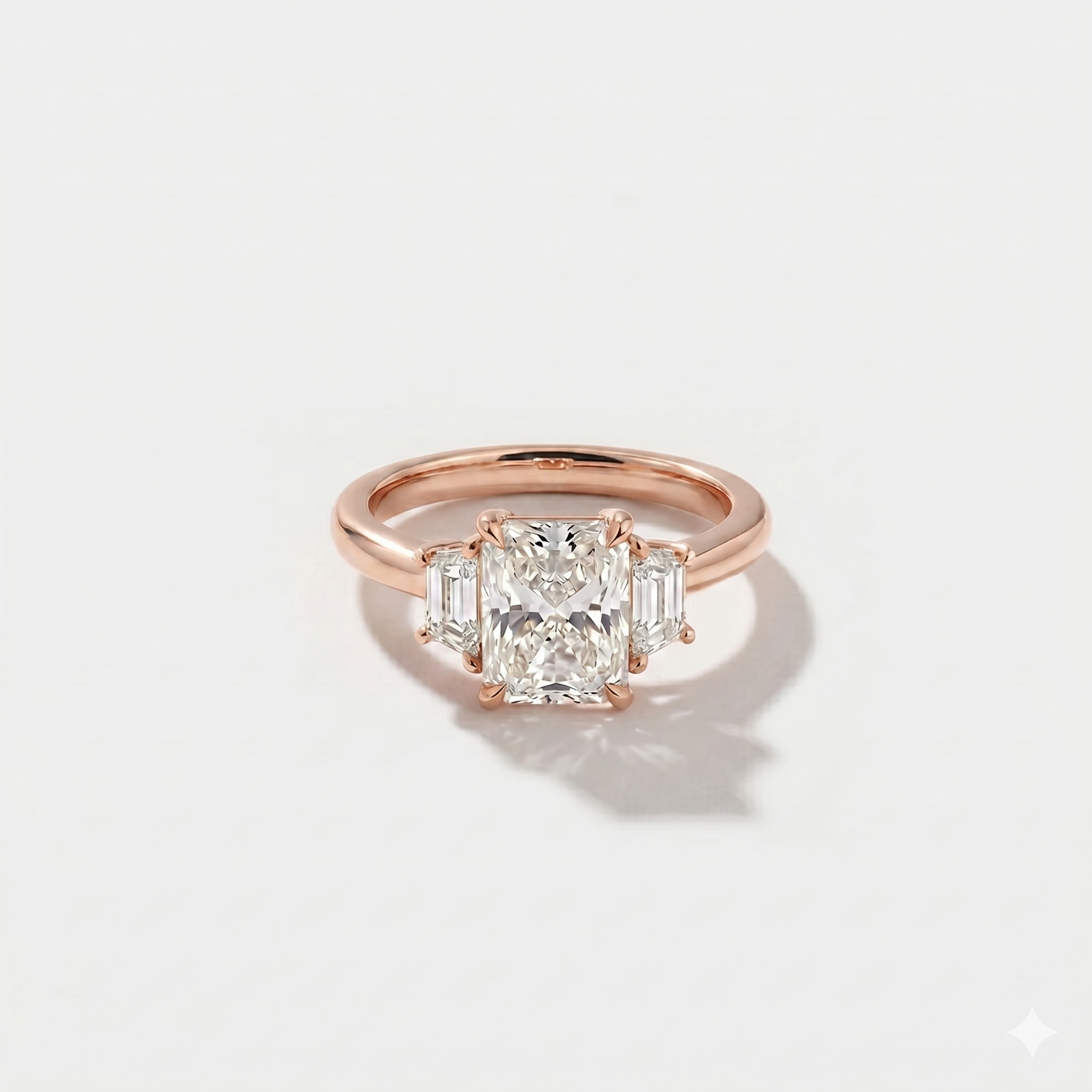 Three Stone Lab Grown Diamond Engagement Ring