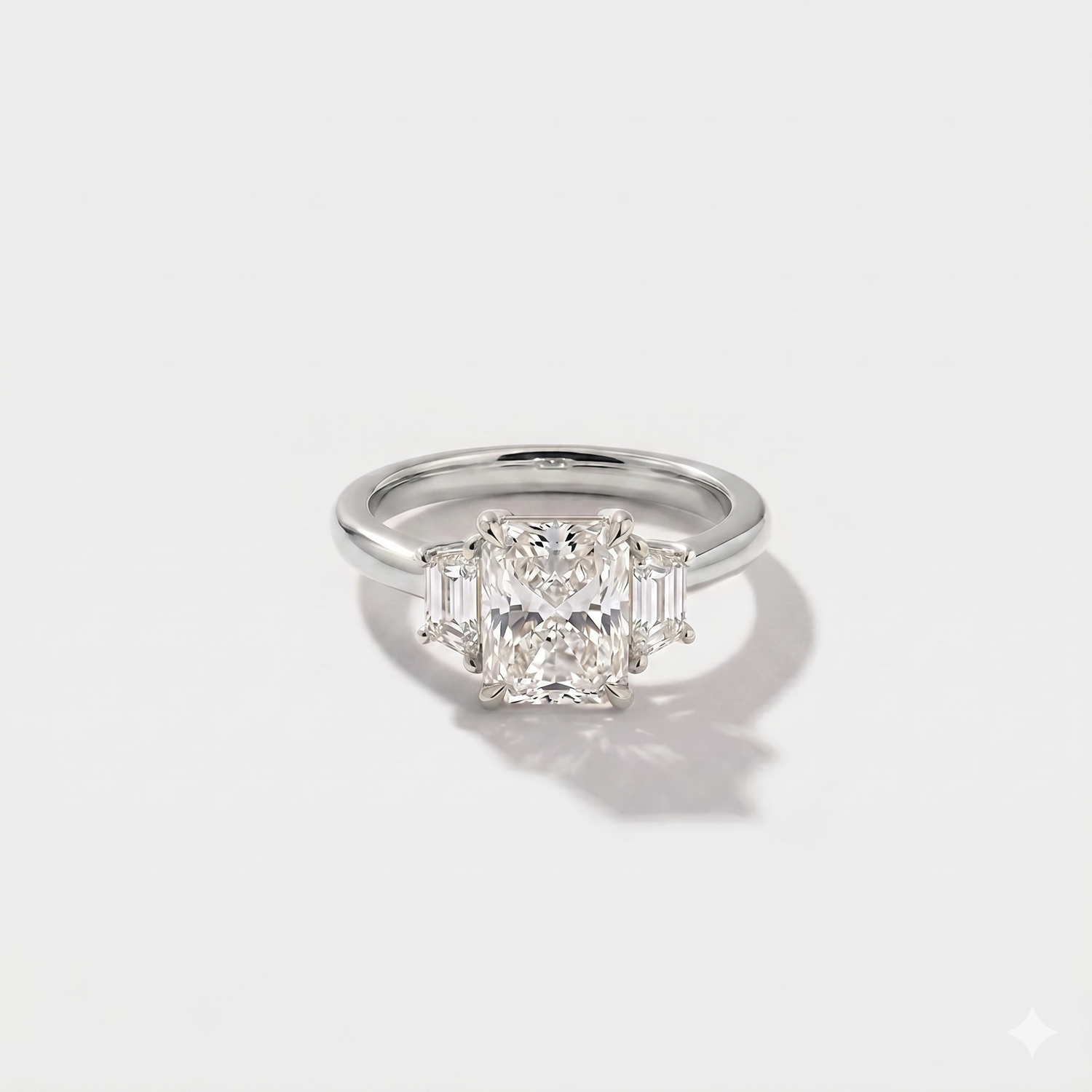 Three Stone Lab Grown Diamond Engagement Ring