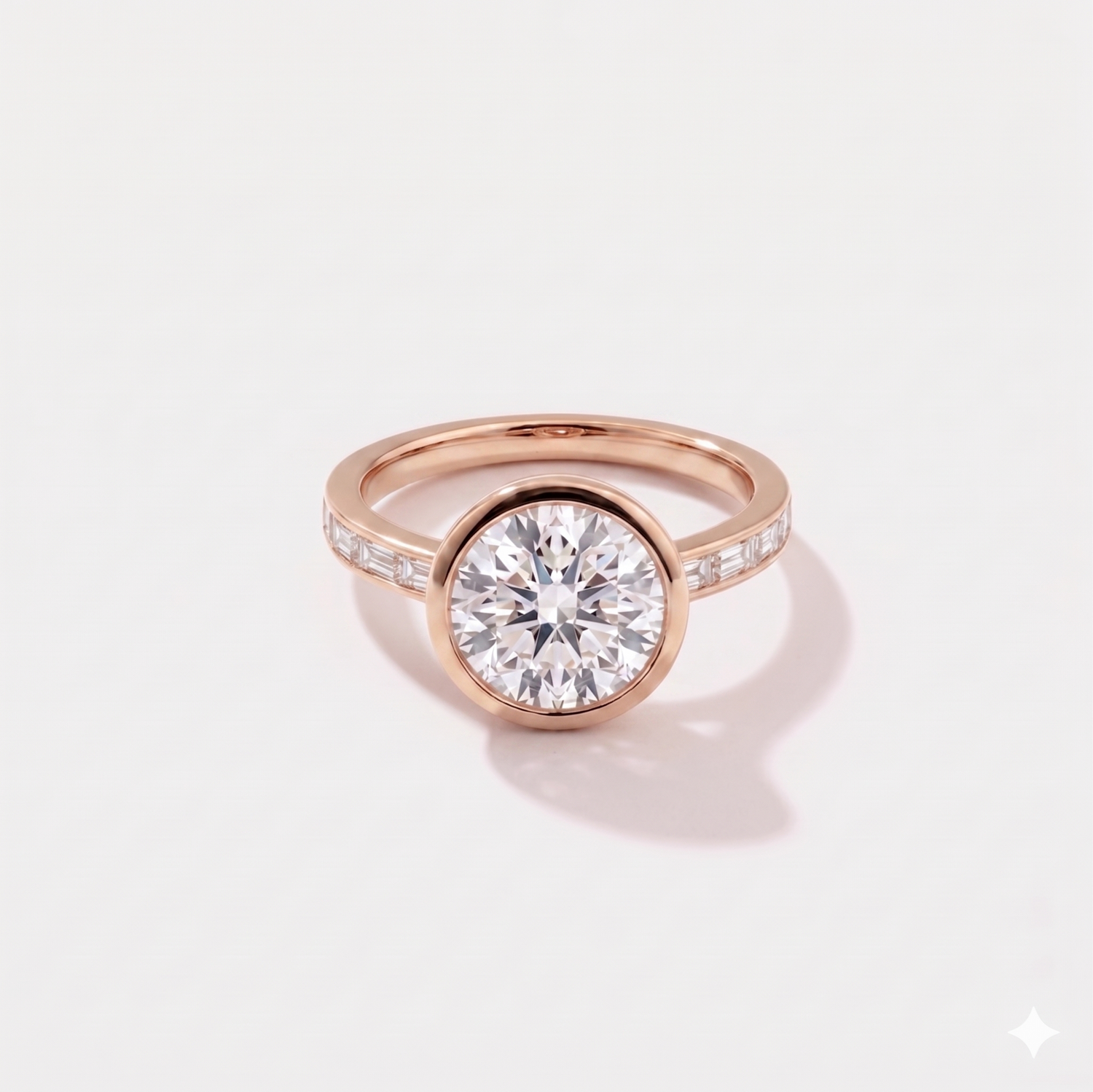 Channel Set Lab Grown Diamond Engagement Ring