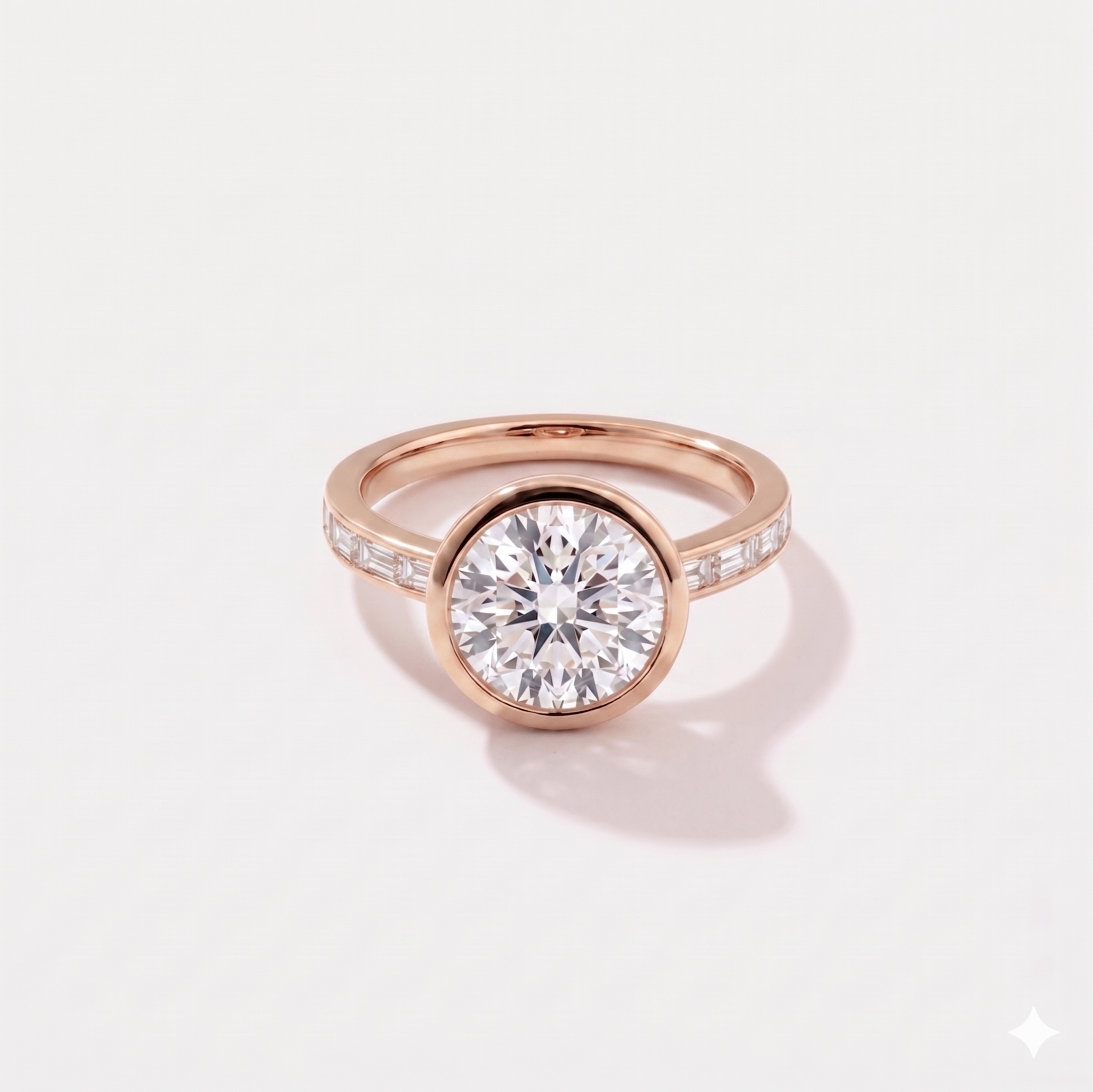 Channel Set Lab Grown Diamond Engagement Ring