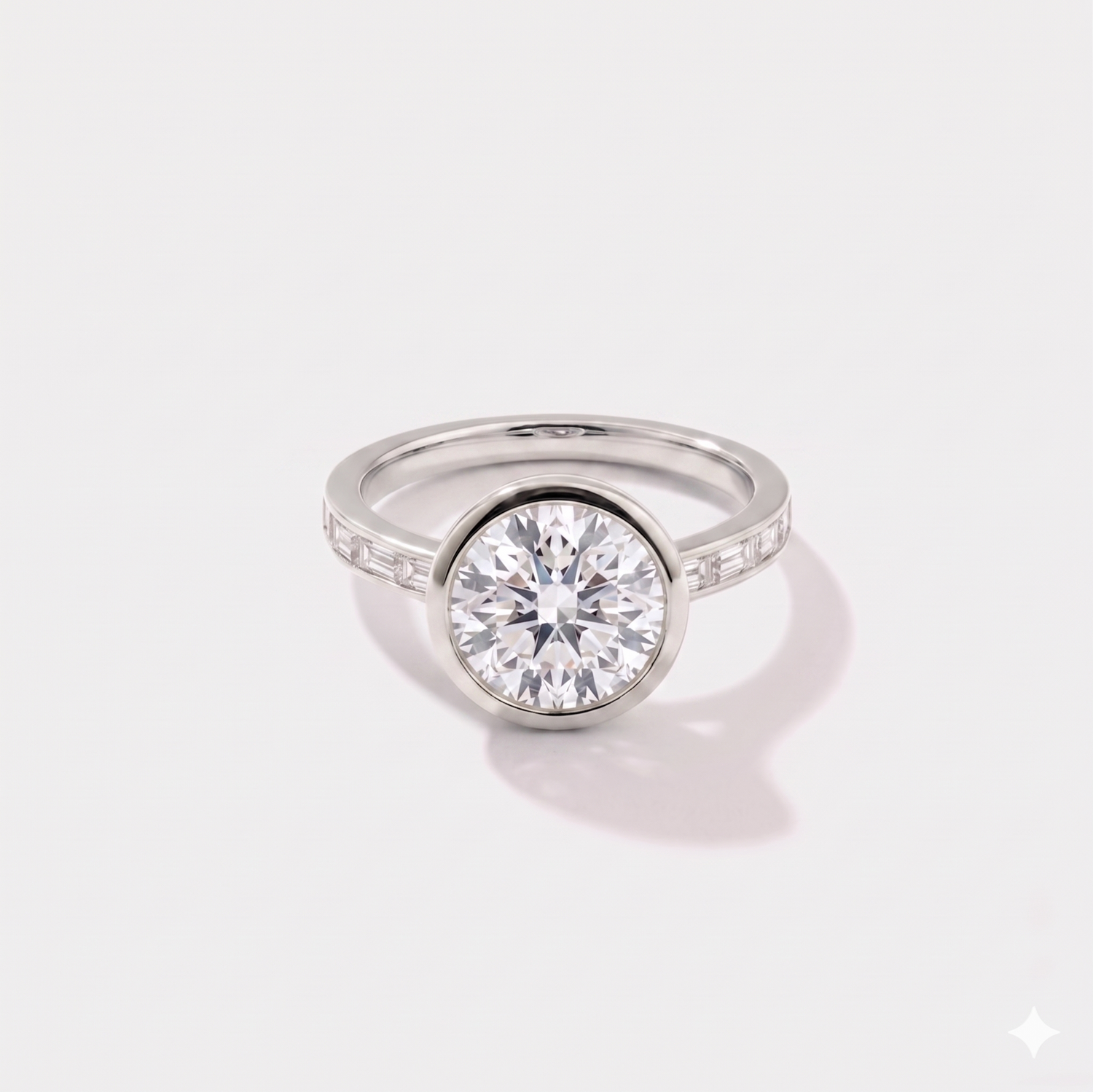 Channel Set Lab Grown Diamond Engagement Ring