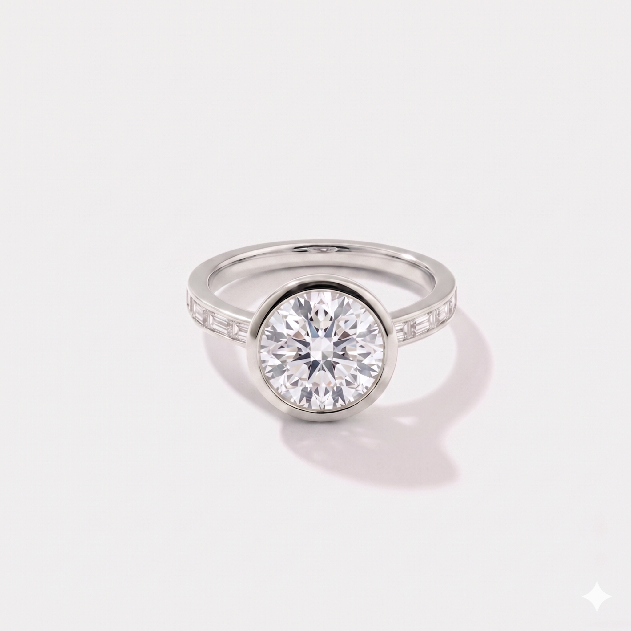 Channel Set Lab Grown Diamond Engagement Ring
