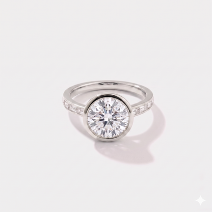 Channel Set Lab Grown Diamond Engagement Ring