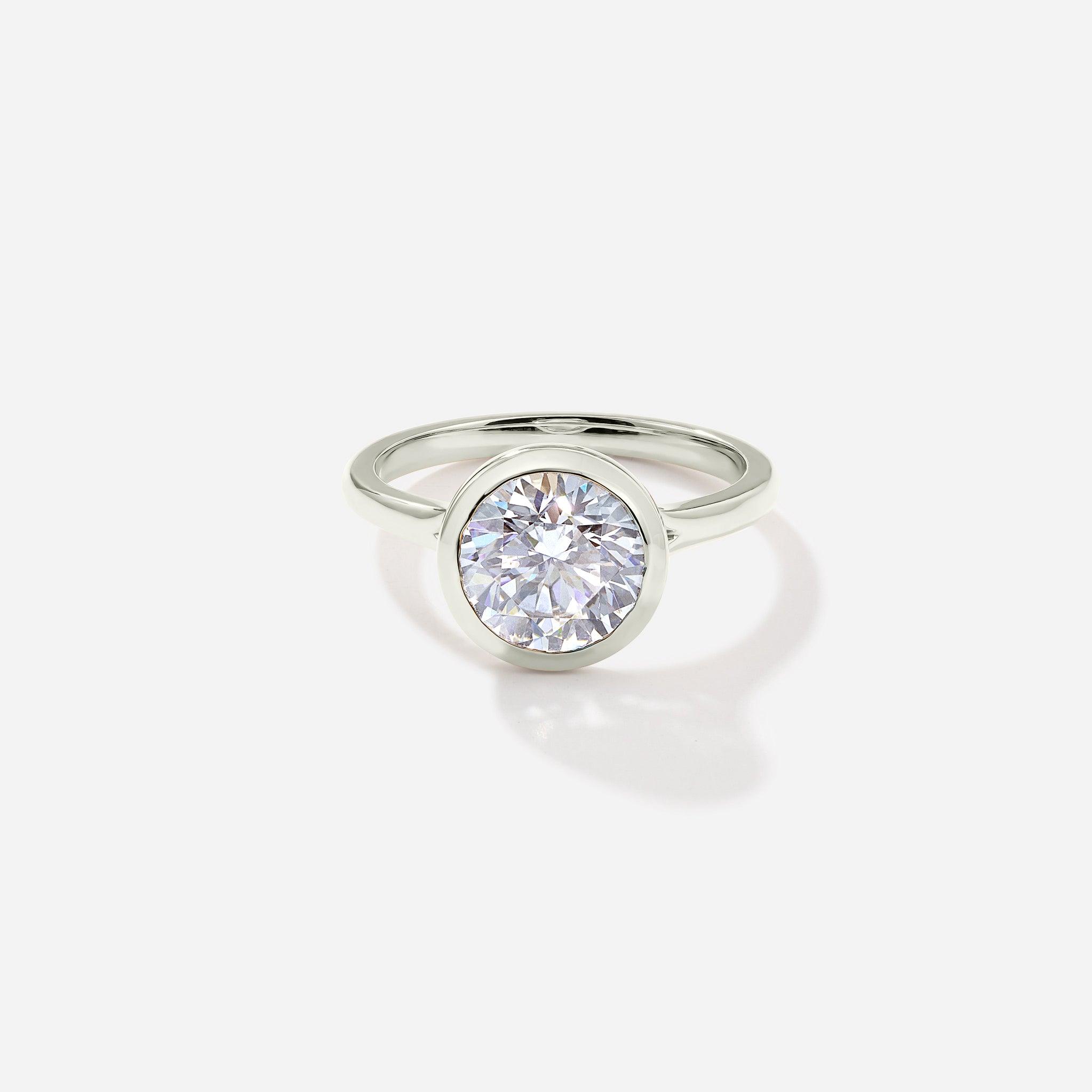 white gold lab grown diamond engagement ring
