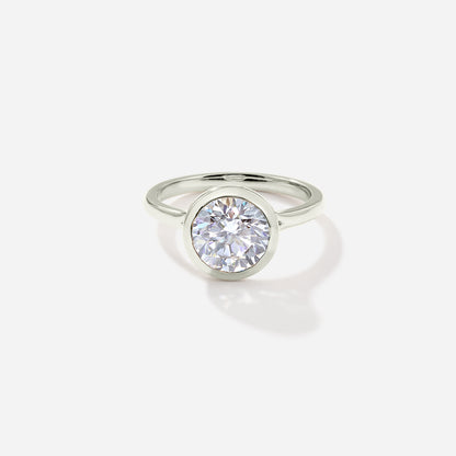 white gold lab grown diamond engagement ring