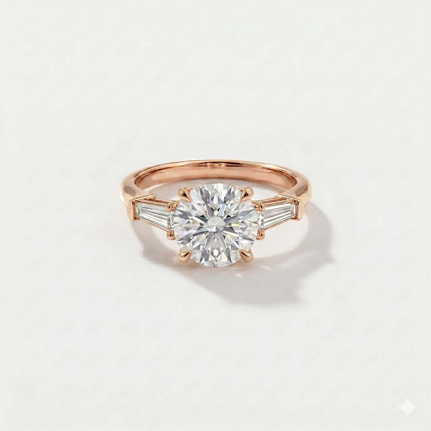 Tapered Baguette Lab Grown Diamond Engagement Ring