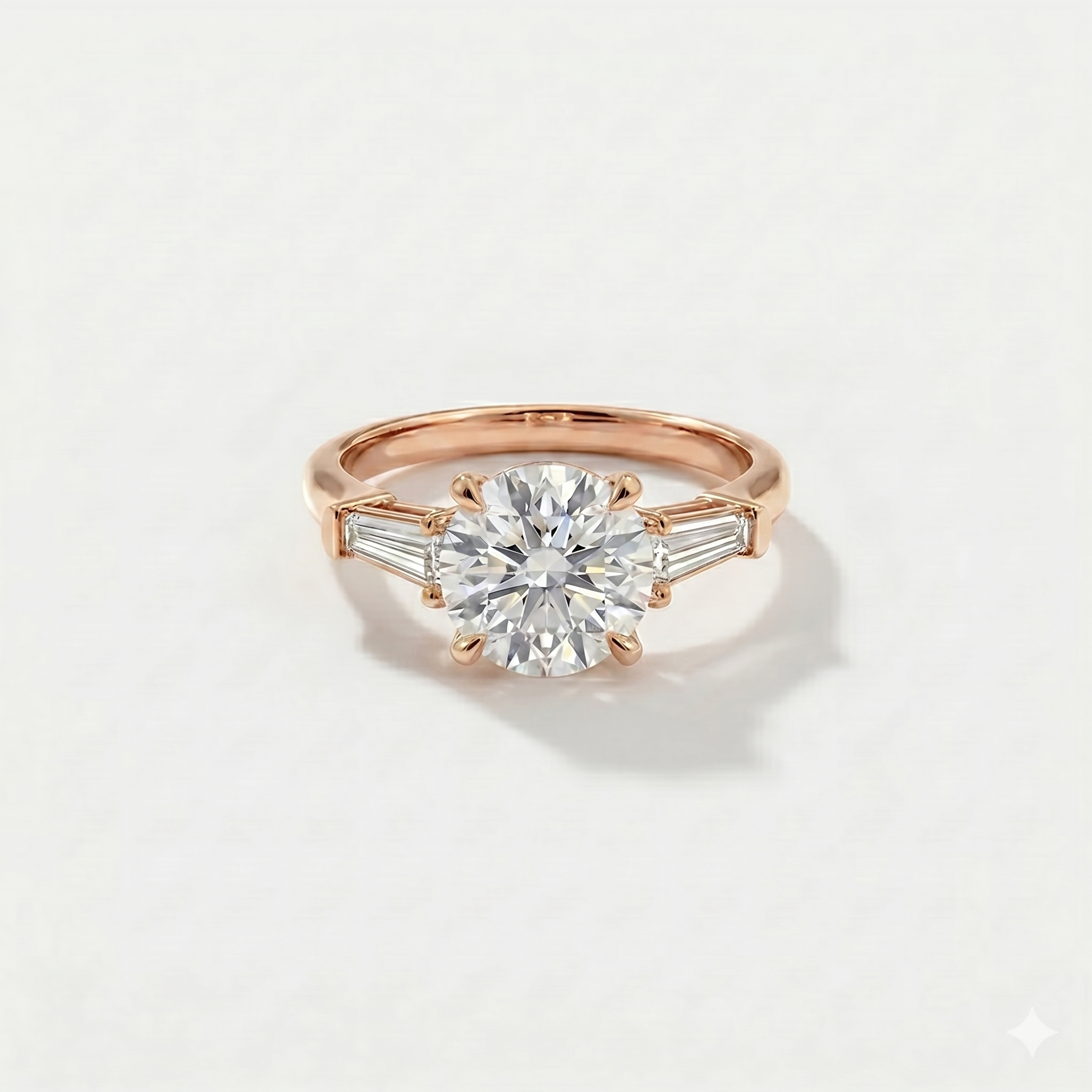 Tapered Baguette Lab Grown Diamond Engagement Ring