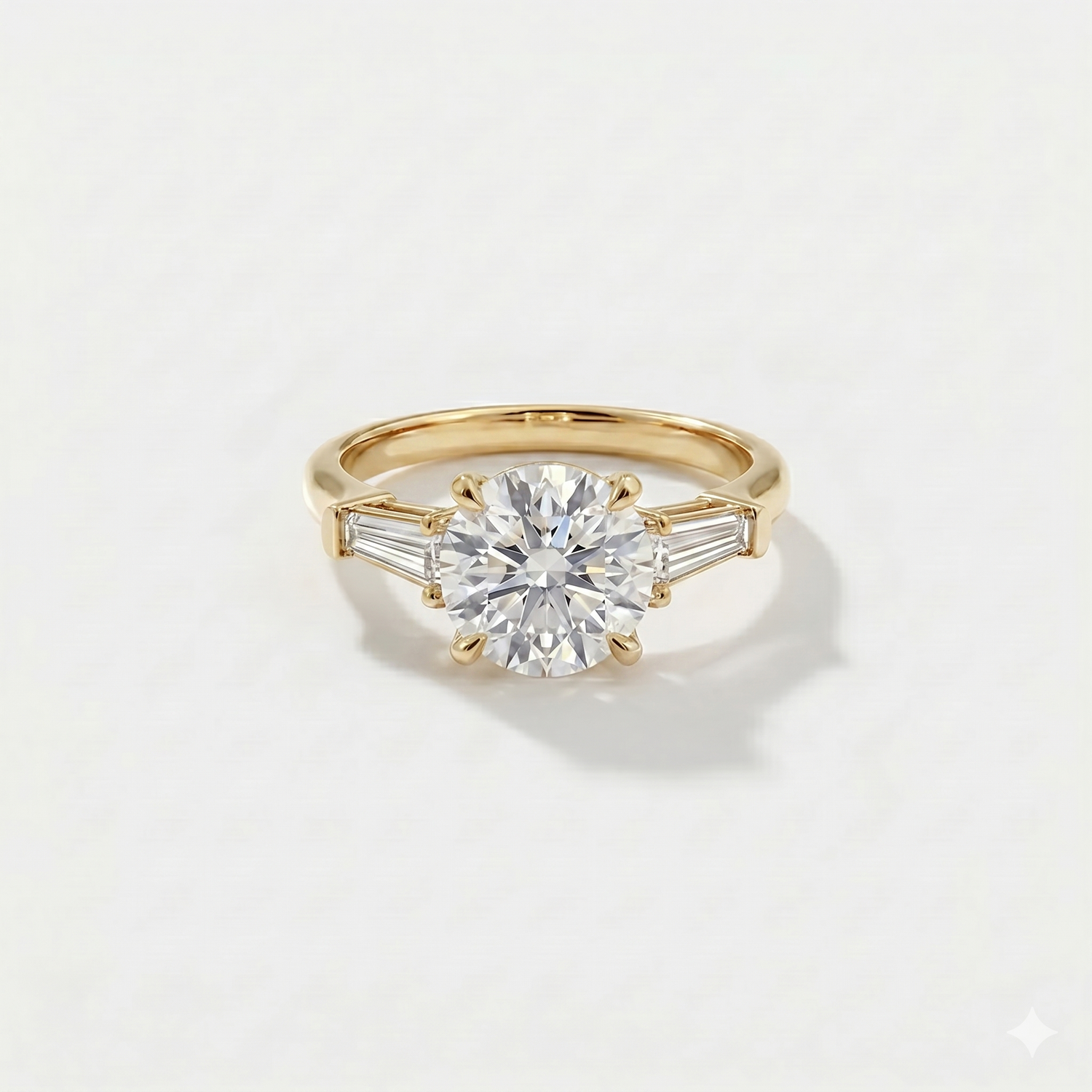 Tapered Baguette Lab Grown Diamond Engagement Ring