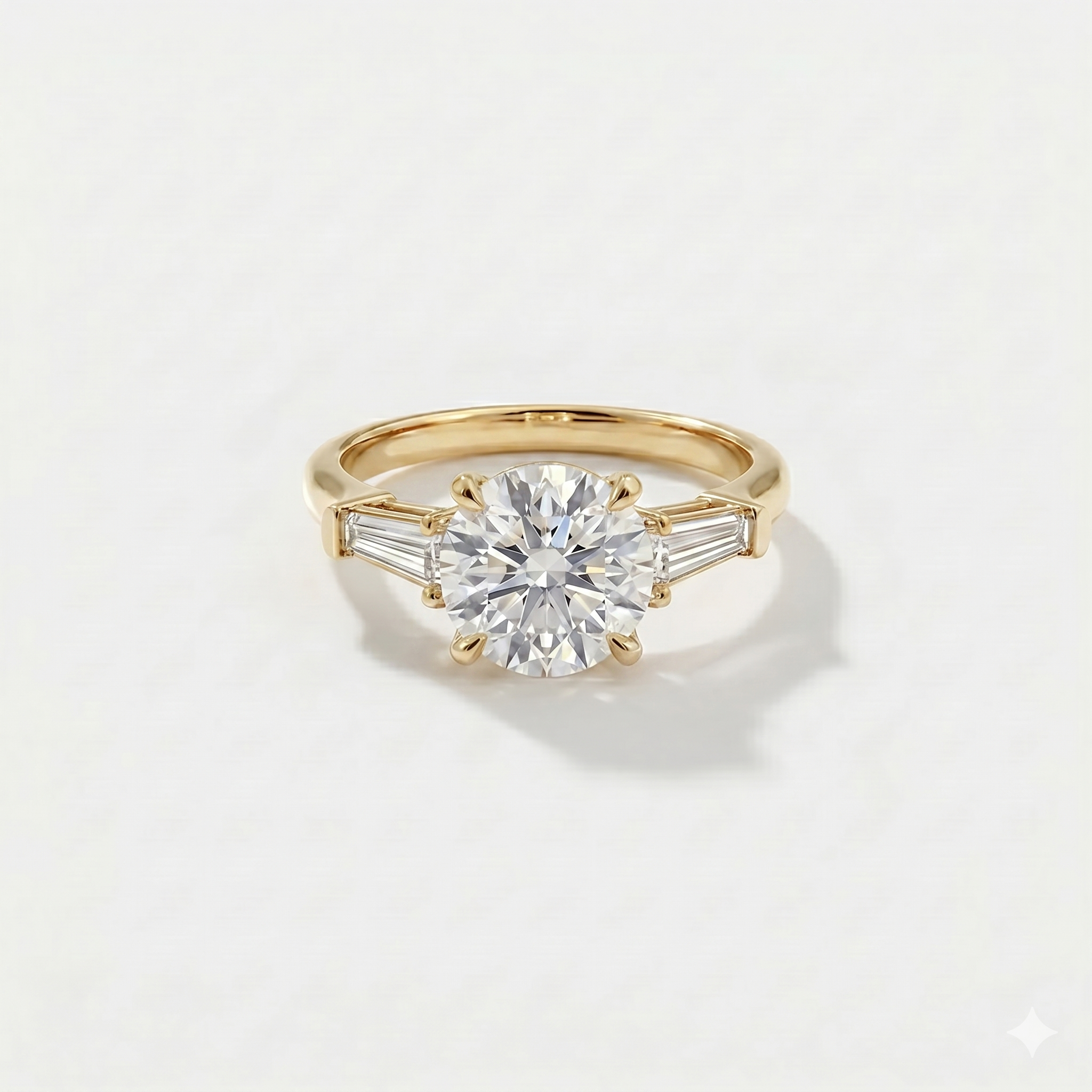 Tapered Baguette Lab Grown Diamond Engagement Ring