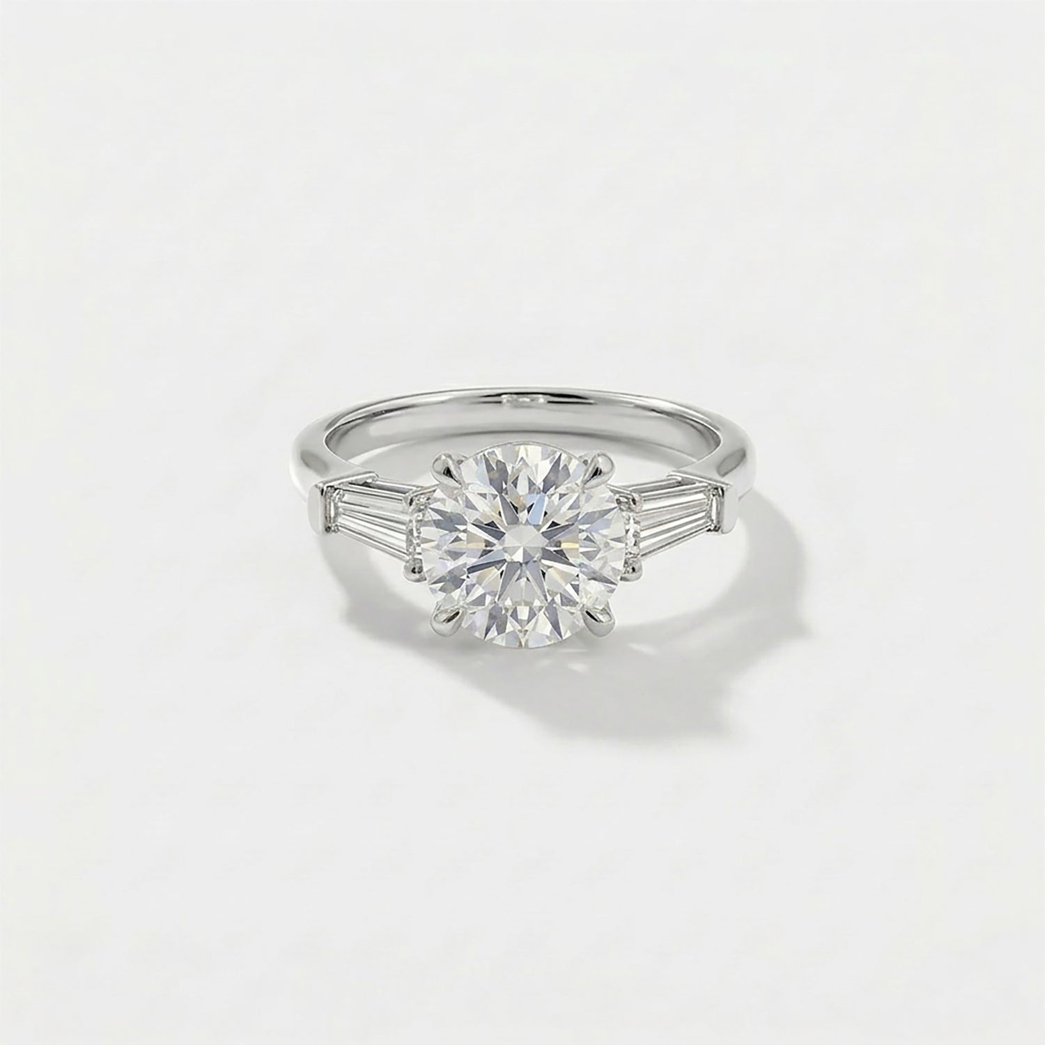 Tapered Baguette Lab Grown Diamond Engagement Ring