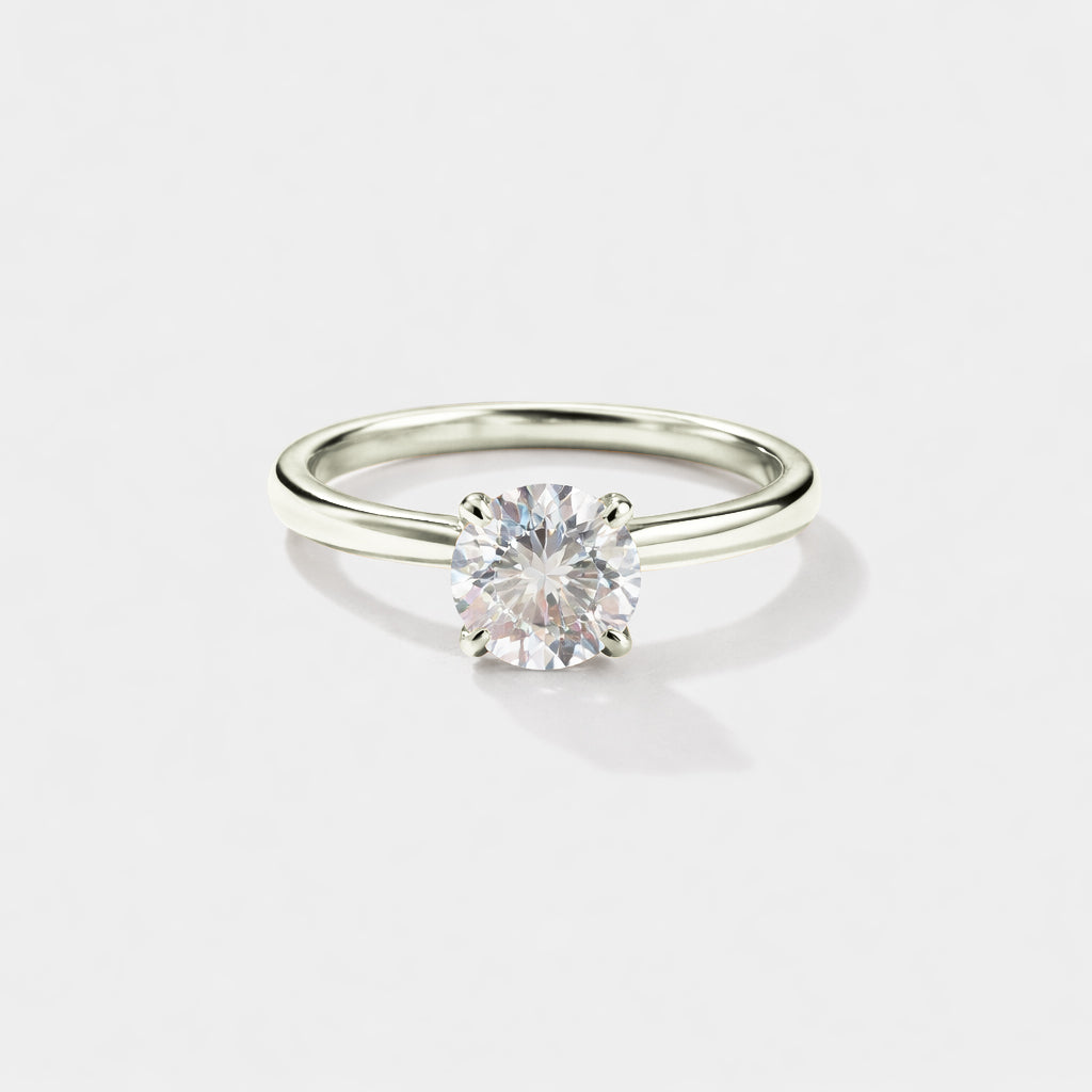 white gold lab grown diamond engagement ring