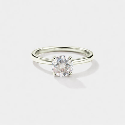 white gold lab grown diamond engagement ring