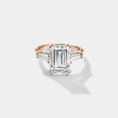 rose gold lab grown diamond engagement ring