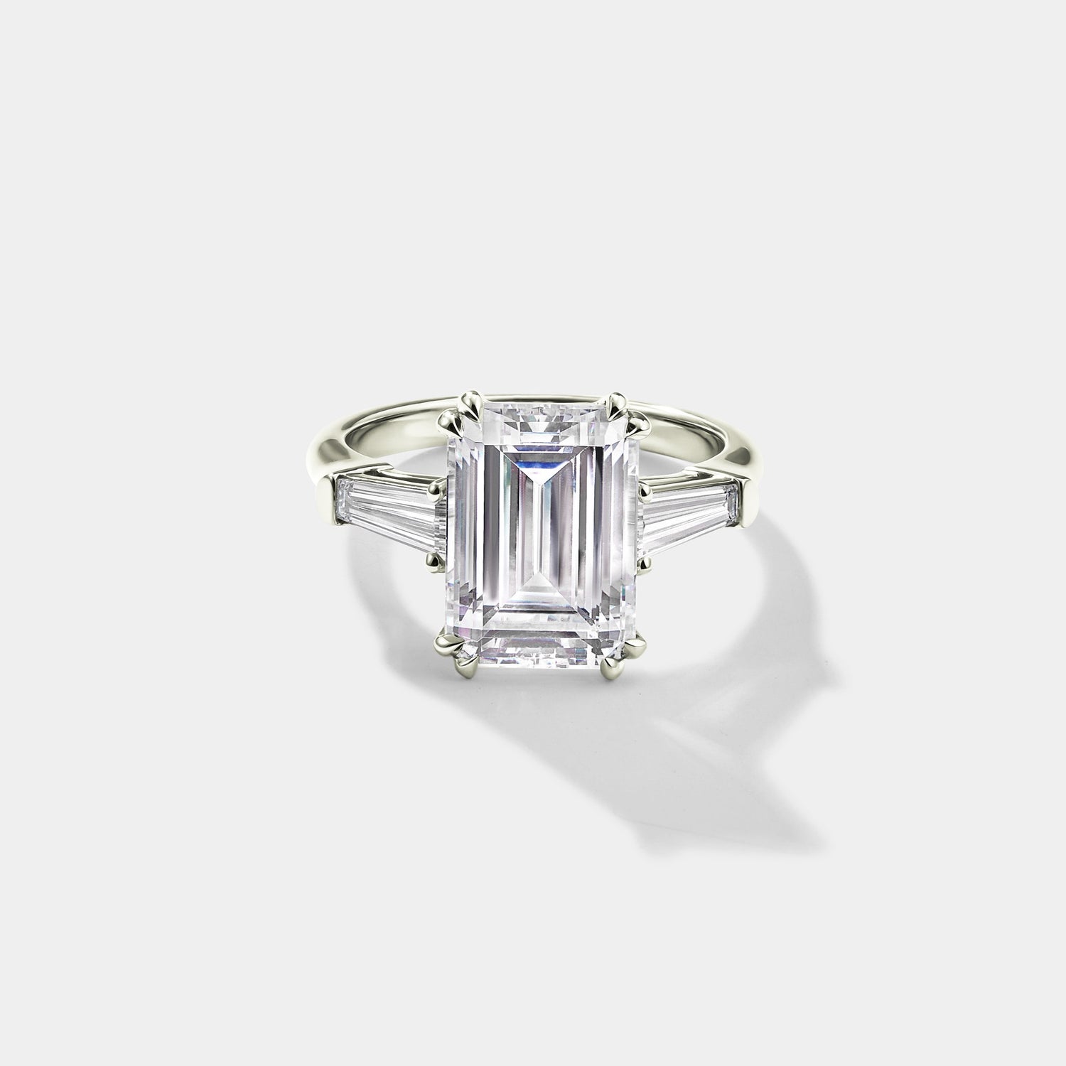 white gold lab grown diamond engagement ring