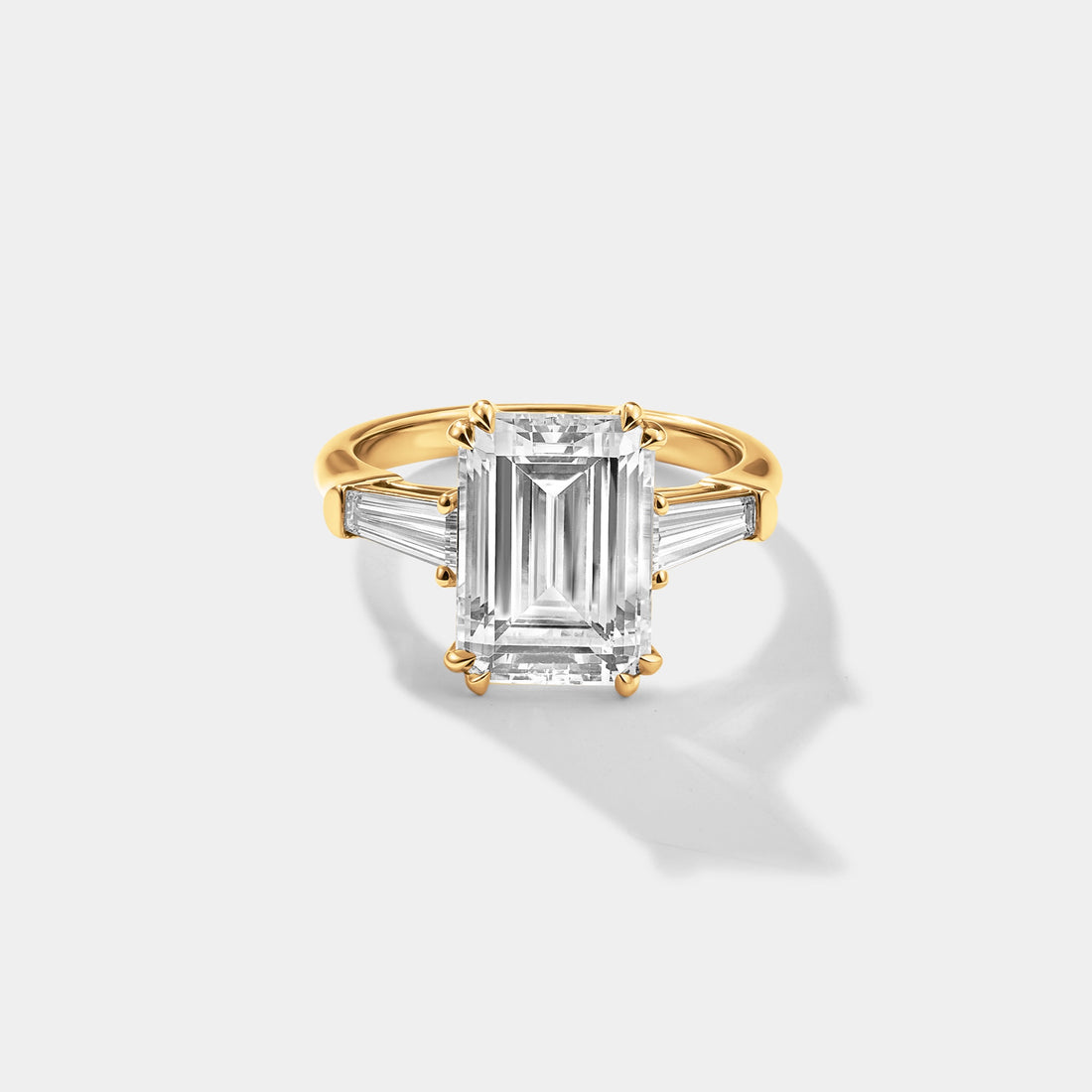 yellow gold lab grown diamond engagement ring