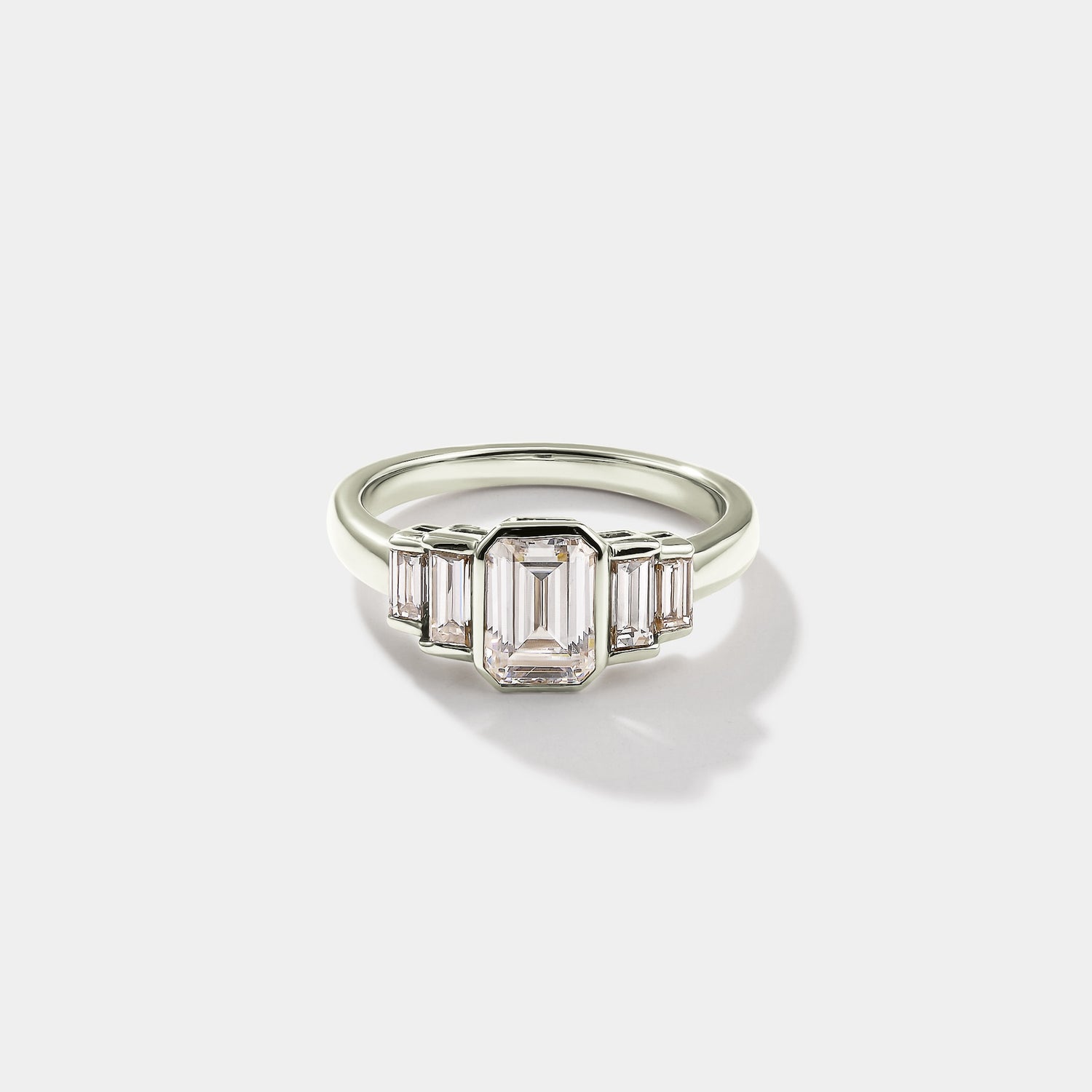 white gold lab grown diamond engagement ring