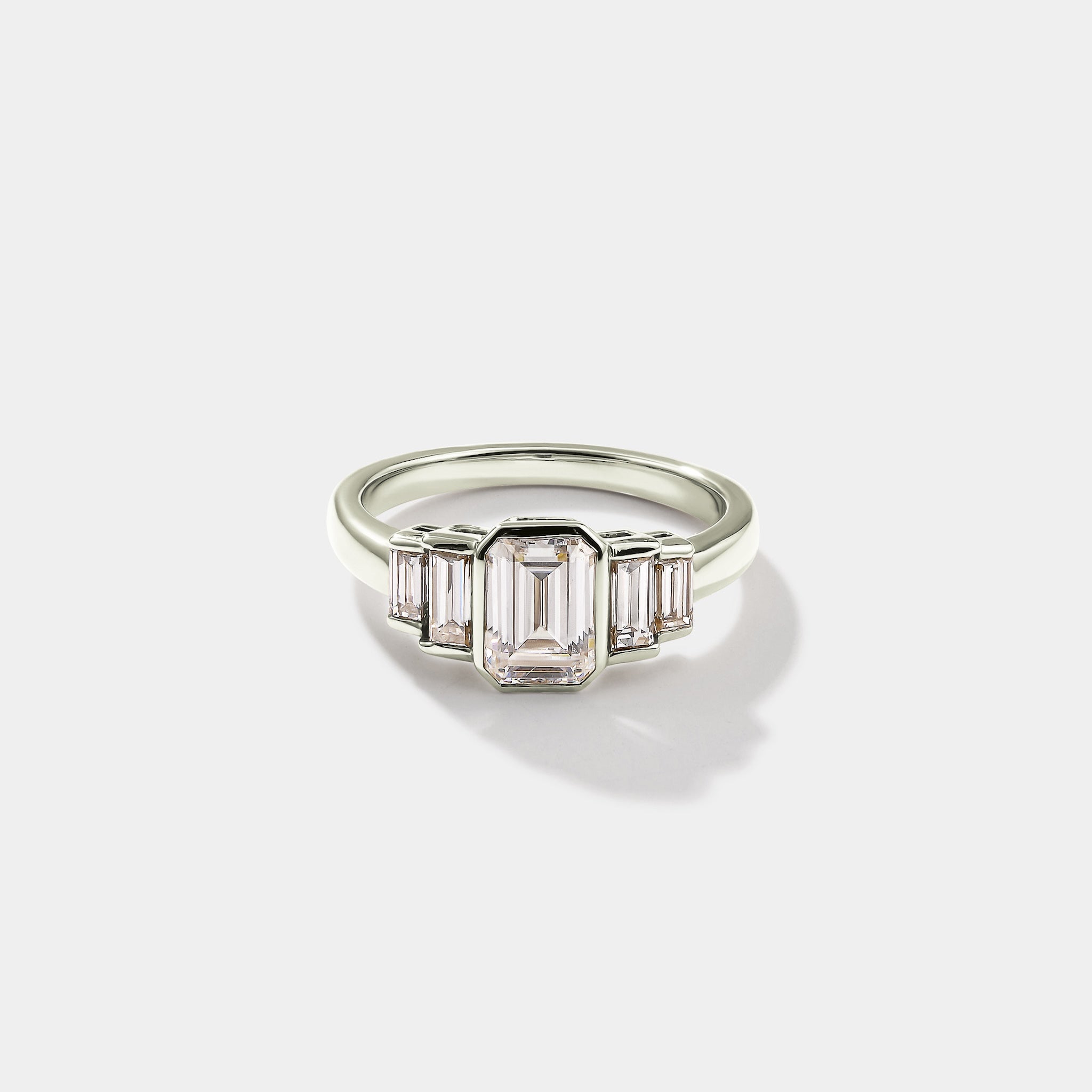 white gold lab grown diamond engagement ring