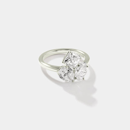 white gold lab grown diamond engagement ring