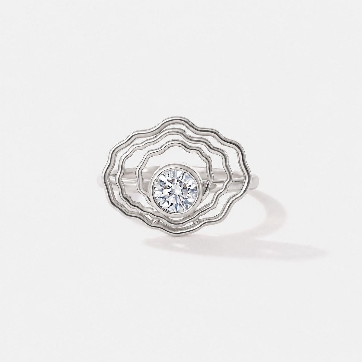 Bayside Oyster Diamond Ring