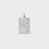 14k white gold Mahjong charm with 37 hand-set lab-grown diamonds